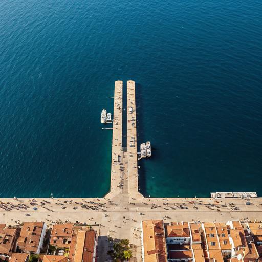 Waterfront aerial view