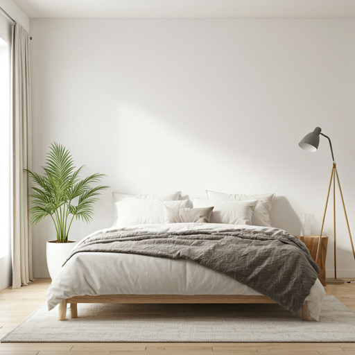 Physically staged bedroom