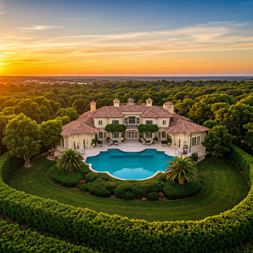 Aerial perspective of a property captured by professional drone