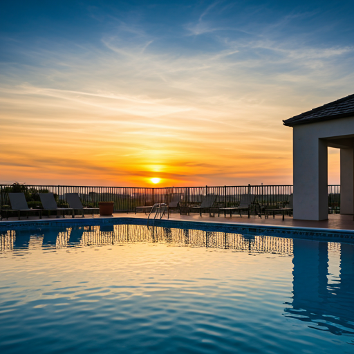 Exterior sunset pool