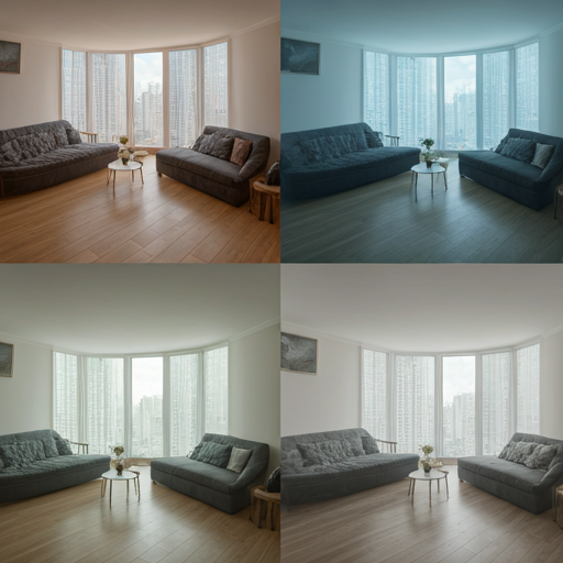 Consistent interior photography across multiple rental units in a portfolio