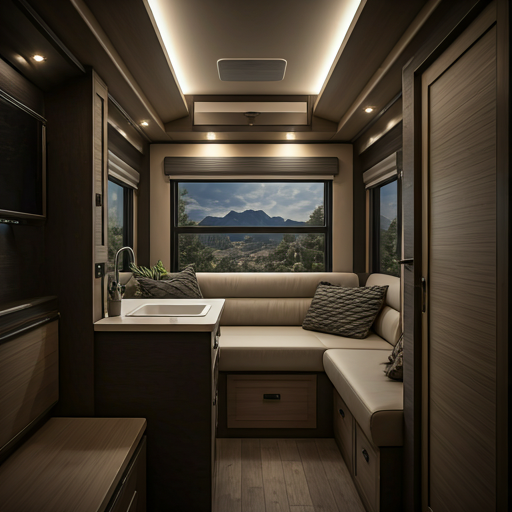 Post-production color correction and retouching of RV listing photos