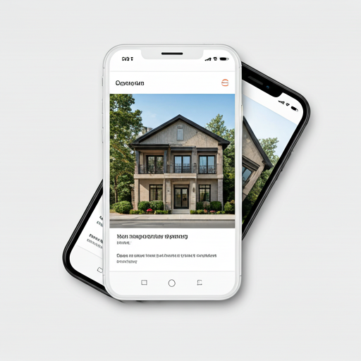 Mobile-responsive property website displayed on smartphone screen